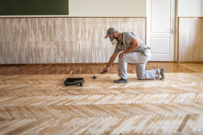 Traitement finition parquet