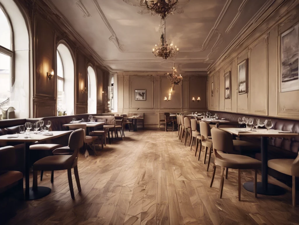 Ponçage parquet restaurant à Rixheim