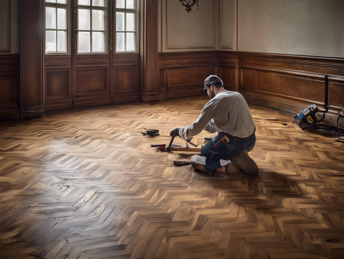 ponçage parquet ancien Niort