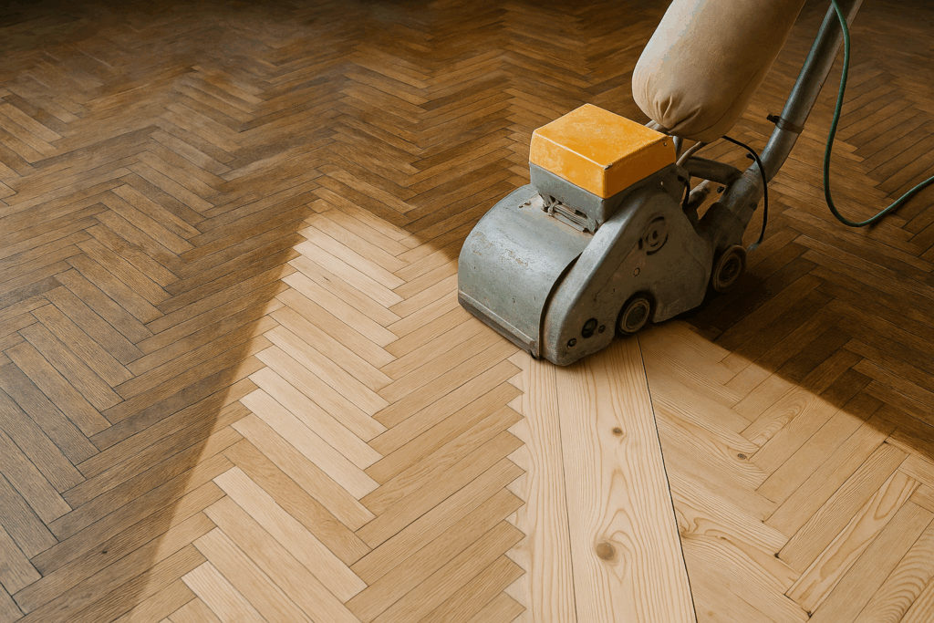 De l'art de redonner vie à votre parquet à Houssen : Guide du ponçage